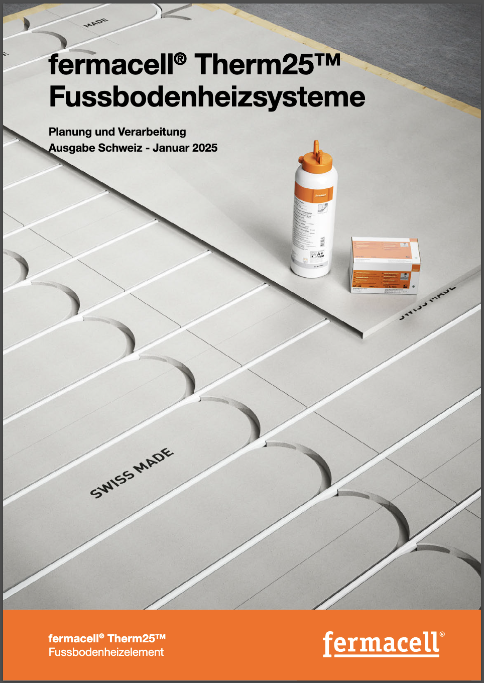 Aktualisierte Broschüre «fermacell® Therm25™ Fussbodenheizsysteme»